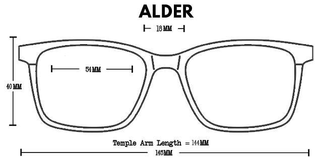 Alder Wood Rx Optical Fit Guide